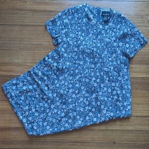 Vintage Blue Floral Dress
